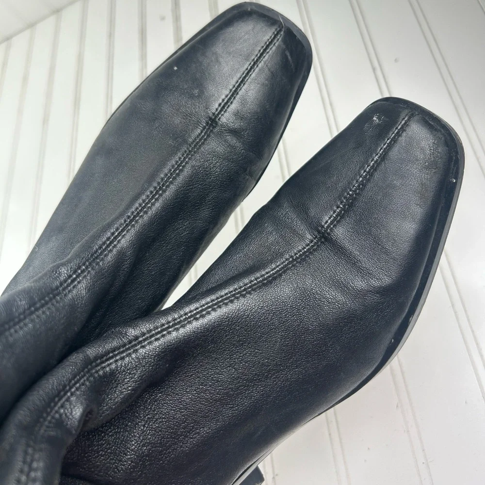 & Other Stories Black Leather Chunky Heel Ankle Boots Womenโs Size 6 $245 - Picture 9 of 12